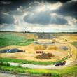 Stone quarry working area