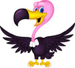 Vector: cute Vulture cartoon cute Vulture cartoon