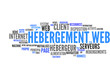 Hébergement web (tag cloud français)