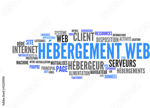 Vector: Hébergement web (tag cloud français) Hébergement web (tag cloud français)