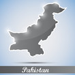 shiny icon in form of Pakistan