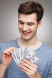 Man counting money