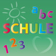 Schule - Buchstaben auf Tafel