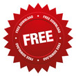 Free download star button in red color