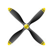 Vector: Airplane propeller with 4 blades Airplane propeller with 4 blades