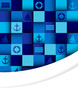 Sea mosaic background with place for text.