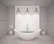 Illustration: Modern interior of bathroom Modern interior of bathroom