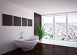 Illustration: Modern interior of bathroom Modern interior of bathroom
