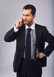Photo: Businessman Mad at Someone Over the Phone Businessman Mad at Someone Over the Phone
