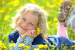 smiling girl in the spring- meadow