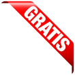Vector: Banner "Gratis" rot Banner "Gratis" rot