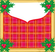 Christmas background with holly berry
