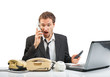 Boss emotional talking on the phone