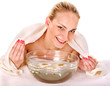 Photo: Facial massage in spa. Facial massage in spa.
