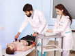 Photo: Ecg test of man. Ecg test of man.