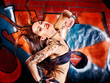 Girl with body art.
