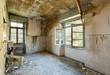 Photo: old destroyed building, room with window old destroyed building, room with window