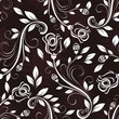 Vector: Seamless dark rose floral vintage vector pattern. Seamless dark rose floral vintage vector pattern.