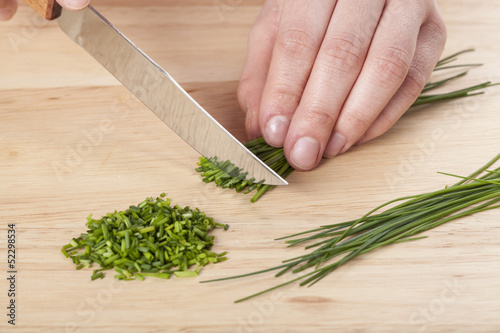 Photo: Chopping the chive Chopping the chive