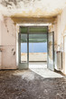 old destroyed building, room with window