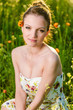 young Woman portrait poppy field