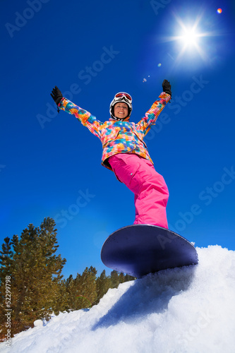Photo: Cool snowboard woman Cool snowboard woman