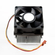 Processor heatsink cooler fan on white background