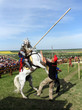 KHOTYN-MAY 10: Knight on bucking horse, 2013, Ukraine