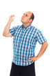 Pensive man gesturing