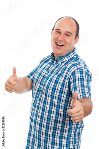 Photo: Ecstatic man thumbs up Ecstatic man thumbs up