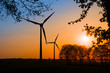 Sonnenuntergang im Windpark