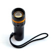 Black torchlight with strap on white background