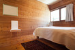 Foto: interior new house, view of the bedroom wooden interior new house, view of the bedroom wooden