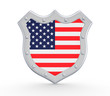 Coat of Arms with american flag.