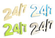 Twenty four hour seven days a week emblem