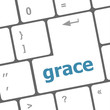 grace word on computer pc keyboard key