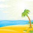 Illustration: Tropical Island. Colorful Illustration Tropical Island. Colorful Illustration