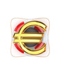 Illustration: Sign of euro on lifebuoy. Sign of euro on lifebuoy.