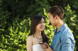 Young Adult happy after proposal for marriage