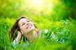Young Woman Outdoors. Enjoy Nature