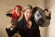 Awkward Woman with Boom Box