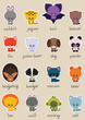 Animal stickers set