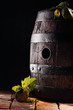 Old oak wine barrel