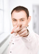 businessman pointing his finger