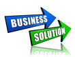 business solution in arrows