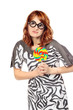 Crazy Woman With Lollipop