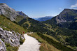 Wanderweg auf den Jenner in den Berchtesgadener Alpen in Bayern