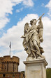 Marble statue of angel by Bernini against the background of Cast