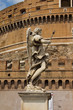Marble statue of angel by Bernini against the background of Cast