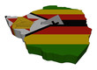 Zimbabwe election map with ballot paper illustration